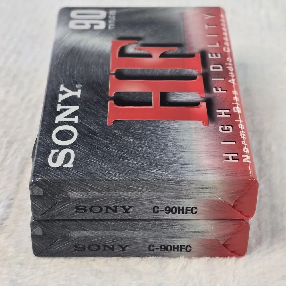 SONY HF High Fidelity Normal Bias Blank Audio Cassette Tapes 90 Minute SEALED x2
